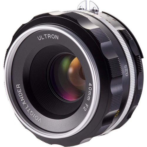  Voigtlander Ultron 40mm f/2 SL-II S Aspherical Compact Manual Focus Lens for Nikon - Silver Rim