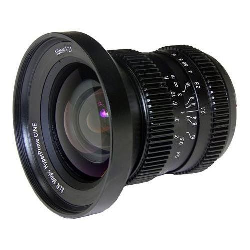  SLR Magic 10mm T2.1 Hyperprime Cine Lens for Micro Four Thirds Cameras, 12 Groups13 Elements, 0.20m Minimum Focusing Distance, Manual Focus