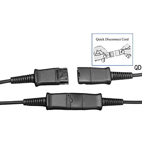  Voistek A2S20NPCIS Dual Ear Call Center Telephone Headset with Noise Canceling Microphone + Quick Disconnect for Plantronics M10 M22, AT&T CallMaster V VI & Cisco 7931G 7940G 7941G