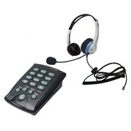 Voistek Call center Binaural headset telephone with keypad Dialpad with mute redial flash button (K20CHT800)