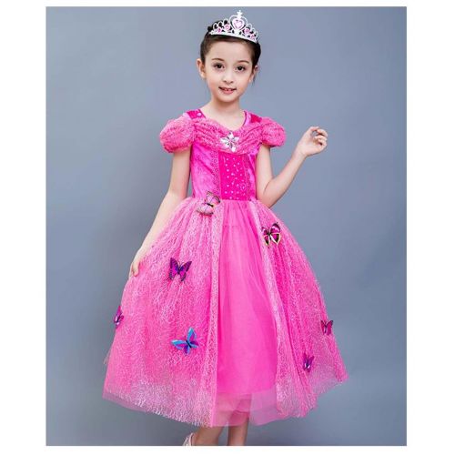  Vokamara Girls Long Sleeve Butterfly Princess Dress Halloween Costume Dress Up