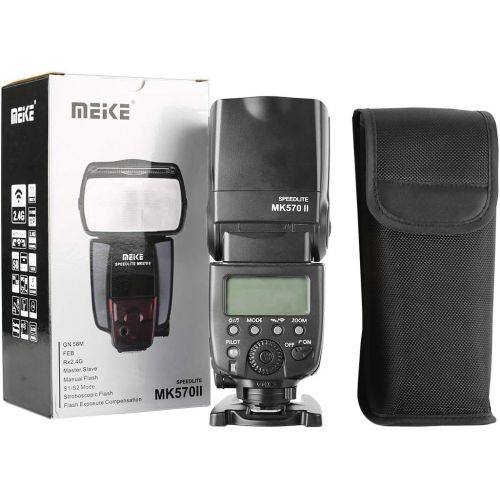  Voking Meike MK570II 2.4G Wireless Manual Camera Flash Speedlite with LCD Display Compatible with Nikon Pentax Panasonic Olympus Fujifilm DSLR Mirrorless Cameras With Hot Shoe