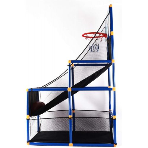  Vokodo Kids Home Basketball Court Shooting Game Includes 2 Balls Air Pump And Slide Ramp Great For Indoor Arcade Practice Improves Scoring Accuracy Sports Toys Active Play Gift For