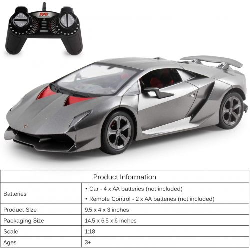  Vokodo RC Super Car 1:18 Scale Remote Control Full Function Easy to Operate Kids Toy Exotic Sports Model with Working LED Headlights Luxury Race Vehicle for Children Boys and Girls
