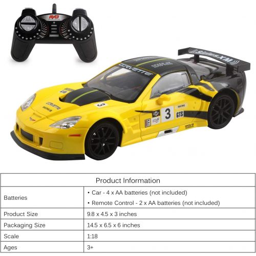  Vokodo RC Super Car 1:18 Scale Remote Control Full Function with Working LED Headlights Easy to Operate Kids Toy Race Vehicle Perfect Exotic Sports Model Great Gift for Children Bo