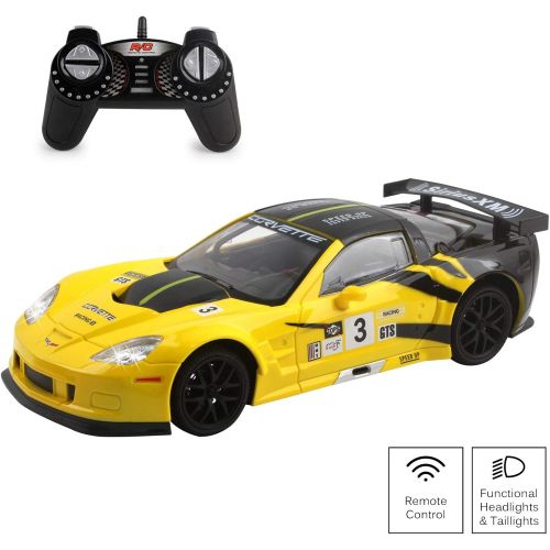  Vokodo RC Super Car 1:18 Scale Remote Control Full Function with Working LED Headlights Easy to Operate Kids Toy Race Vehicle Perfect Exotic Sports Model Great Gift for Children Bo