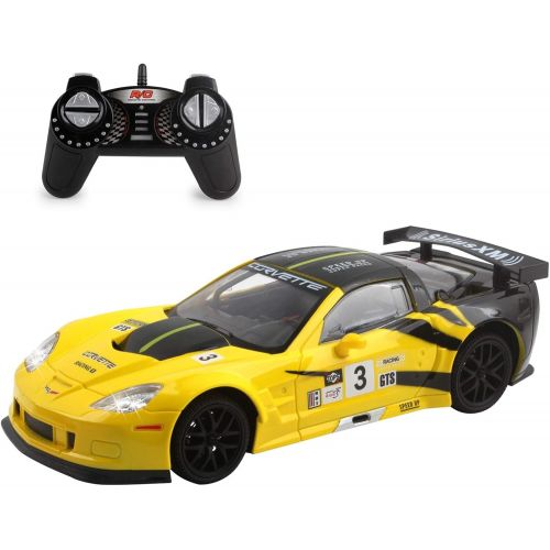  Vokodo RC Super Car 1:18 Scale Remote Control Full Function with Working LED Headlights Easy to Operate Kids Toy Race Vehicle Perfect Exotic Sports Model Great Gift for Children Bo