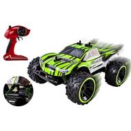 Vokodo Speed Muscle Remote Control RC Buggy 2.4Ghz 1:16 Scale Truggy Ready to Run w/ Suspension Toy (Green Color)