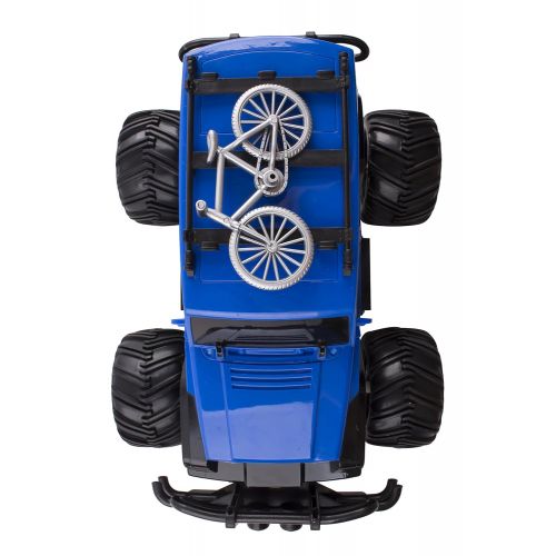  Vokodo RC Truck Jeep Big Wheel Monster Remote Control Car with LED Headlights Ready to Run Includes Rechargeable Battery 1:16 Size Off-Road Beast Buggy Toy
