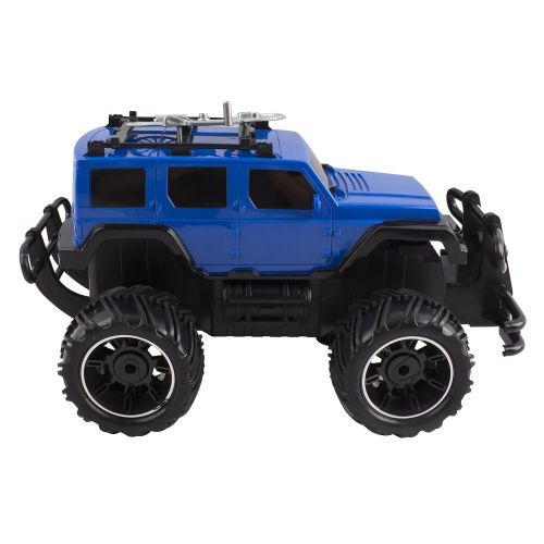  Vokodo RC Truck Jeep Big Wheel Monster Remote Control Car with LED Headlights Ready to Run Includes Rechargeable Battery 1:16 Size Off-Road Beast Buggy Toy