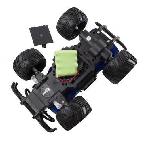  Vokodo RC Truck Jeep Big Wheel Monster Remote Control Car with LED Headlights Ready to Run Includes Rechargeable Battery 1:16 Size Off-Road Beast Buggy Toy