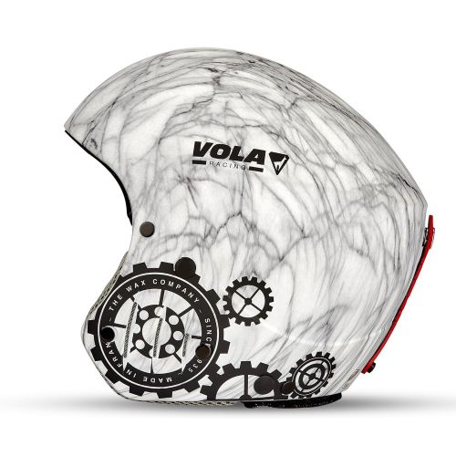  Vola Wheel Fis Race Helmet, White, Medium