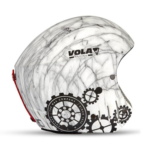  Vola Wheel Fis Race Helmet, White, Medium