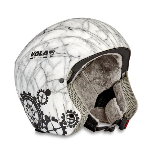  Vola Wheel Fis Race Helmet, White, Medium