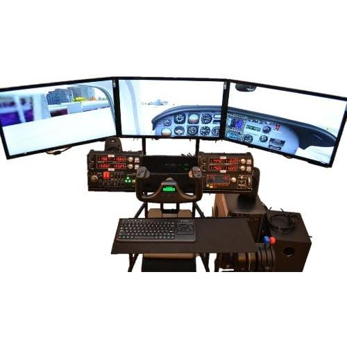  Volair Sim Universal Flight or Racing Simulation Cockpit Chassis with Triple Monitor Mounts