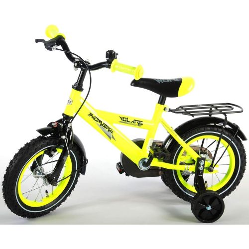  .Volare E&L Cycles Kinderfahrrad Thombike Neon Yellow 12 Zoll mit Ruecktrittbremse