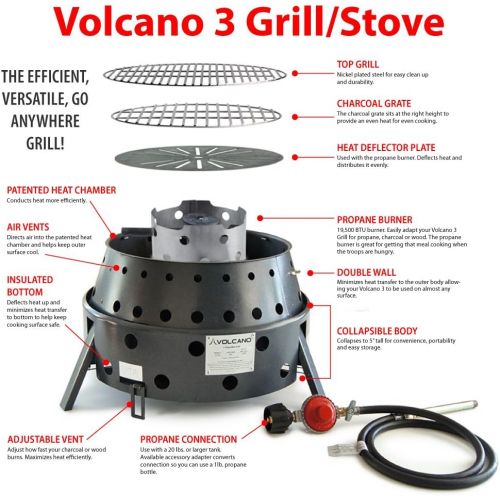  Volcano 3 Stove - Bundle Includes Lid and Cookbook