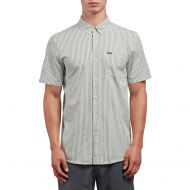 Volcom Mens Mix Bag Short Sleeve Vertical Stripe Button Up Shirt