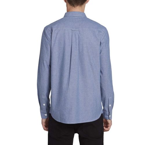  Volcom Mens Pedro Blues Button Up Long Sleeve Shirt