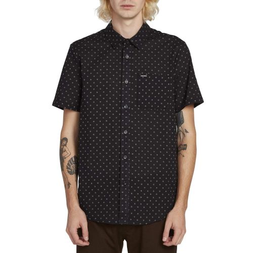  Volcom Mens Newmark Button Up Short Sleeve Shirt