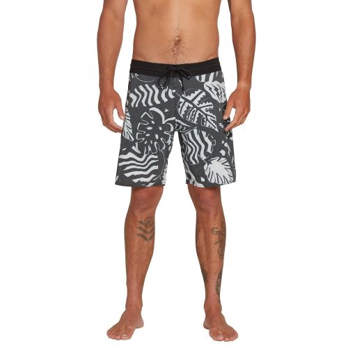  Volcom Mens Scrap Stoney Leaf Print 19 Stretchy Boardshort