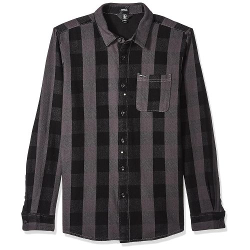  Volcom Mens Invert Check Long Sleeve Flannel Shirt