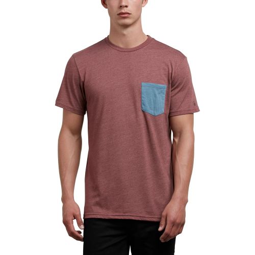  Volcom Mens Heather Short Sleeve Pocket Tee