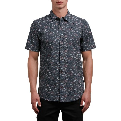  Volcom Mens Burch Short Sleeve Button Up Shirt