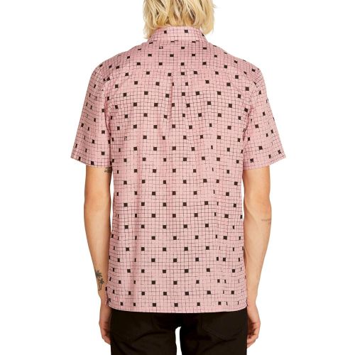  Volcom Mens Crossed Up Short Sleeve Button Up Shirt