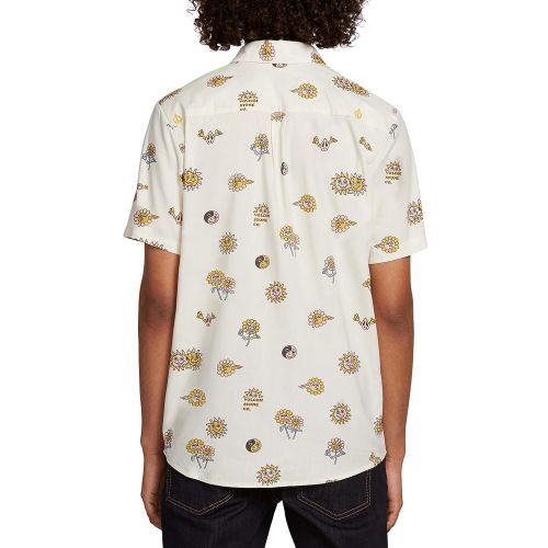  Volcom Mens Peace Stone Button Up Short Sleeve Shirt