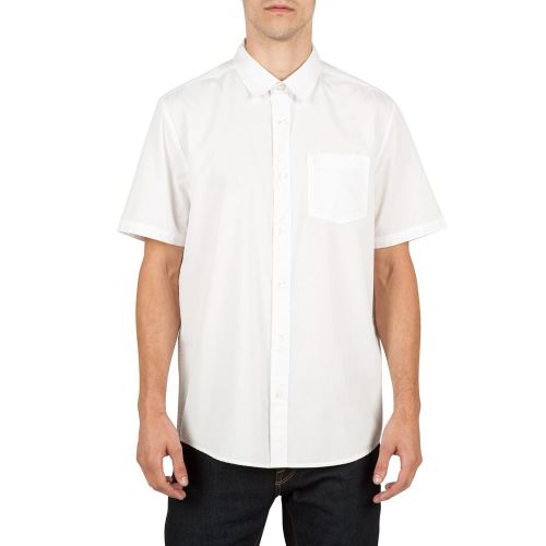  Volcom Mens Everett Solid Cotton Woven Short Sleeve Shirt