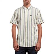 Volcom Mens Multi Toner Woven Button Up Vintage Inspired Shirt