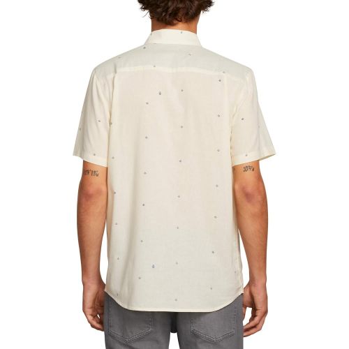  Volcom Mens Quency Dot Button Up Short Sleeve Shirt