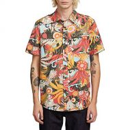Volcom Mens Psych Floral Short Sleeve Button Up Shirt
