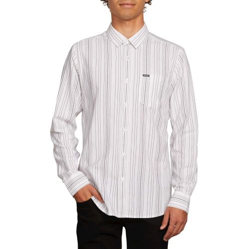  Volcom Mens Clasher Long Sleeve Button Up Shirt