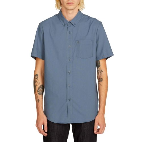  Volcom Mens Everett Oxford Modern Fit Short Sleeve Shirt