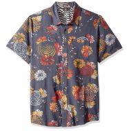 Volcom Mens Stoney Delusion Woven Button Up Short Sleeve Shirt