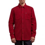 Volcom Mens Shader Modern Fit Woven Long Sleeve Button Up Shirt