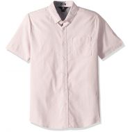 Volcom Mens Everett Oxford Modern Fit Woven Short Sleeve Shirt