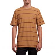 Volcom Mens Randall Knit Crew Short Sleeve Striped Shirt