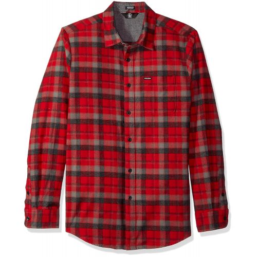  Volcom Mens Caden Classic Flannel Long Sleeve Shirt