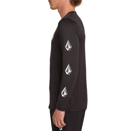  Volcom Mens Lido Heather Block Long Sleeve Rashguard