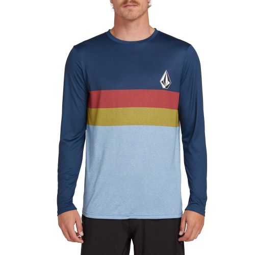  Volcom Mens Lido Heather Block Long Sleeve Rashguard