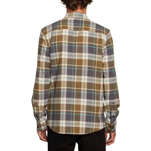  Volcom Mens Caden Plaid Long Sleeve Flannel Shirt
