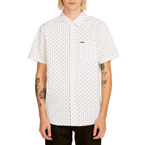  Volcom Mens Salt Dot Short Sleeve Button Up Shirt