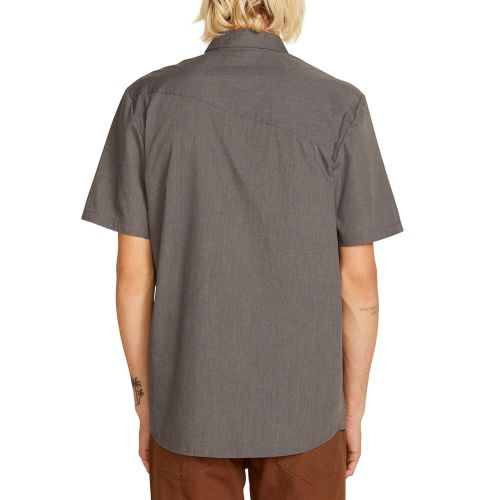  Volcom Mens Everett Solid Short Sleeve Shirt