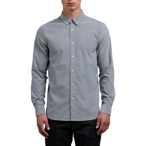  Volcom Mens Oxford Stretch Long Sleeve Button Up Shirt