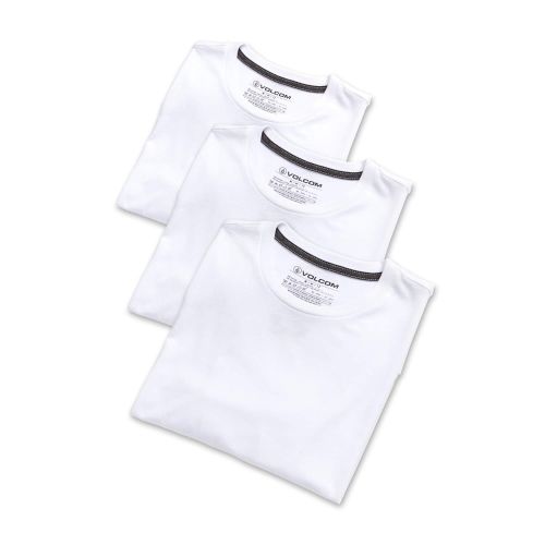  Volcom Mens 3-Pack Solid Basic Short Sleeve Tees