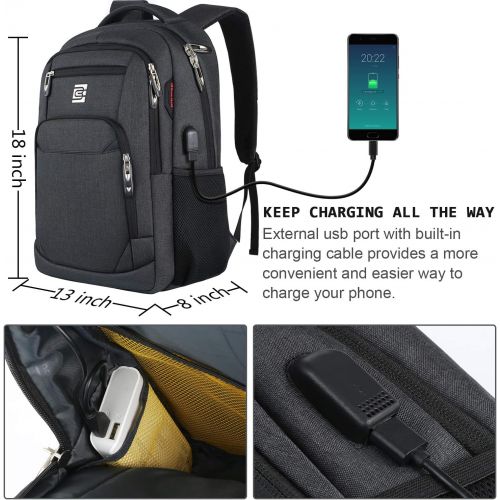  [아마존 핫딜] [아마존핫딜]Volher Laptop Backpack,Business Travel Anti Theft Slim Durable Laptops Backpack with USB Charging Port,Water Resistant College School Computer Bag for Women & Men Fits 15.6 Inch Laptop an