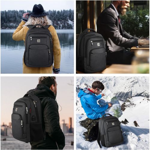  [아마존 핫딜] [아마존핫딜]Volher Laptop Backpack,Business Travel Anti Theft Slim Durable Laptops Backpack with USB Charging Port,Water Resistant College School Computer Bag for Women & Men Fits 15.6 Inch Laptop an